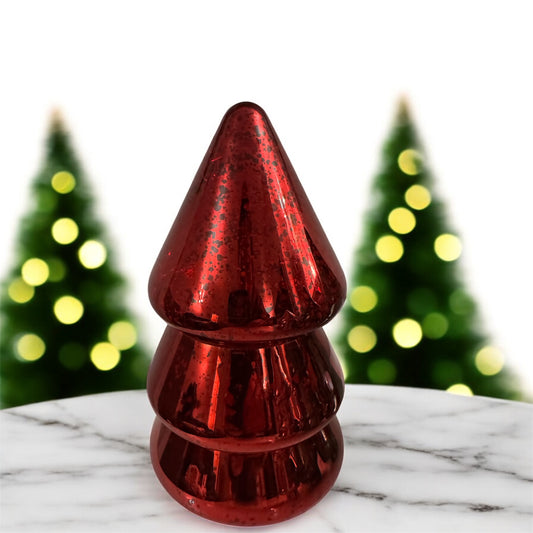 Large Glass Christmas tree candle